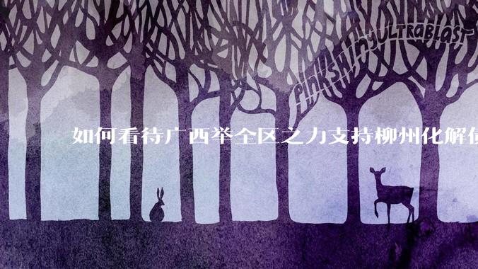 如何看待广西举全区之力支持柳州化解债务？为什么最近地方债又重回公众视野？
