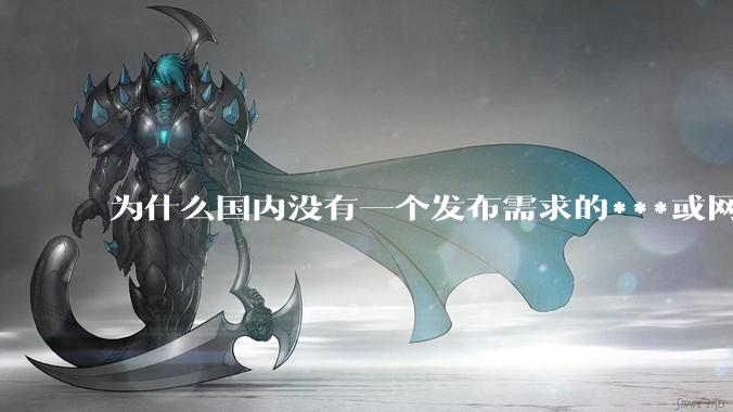 为什么国内没有一个发布需求的***或网站呢？